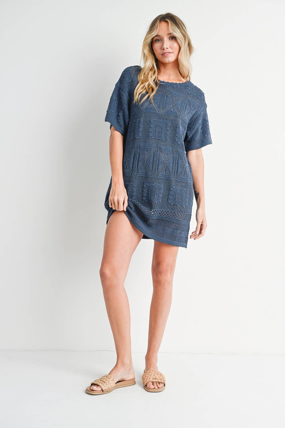 Bluivy - Vente Robe – femme - ROBE DROITE EN TRICOT AZTÈQUE16