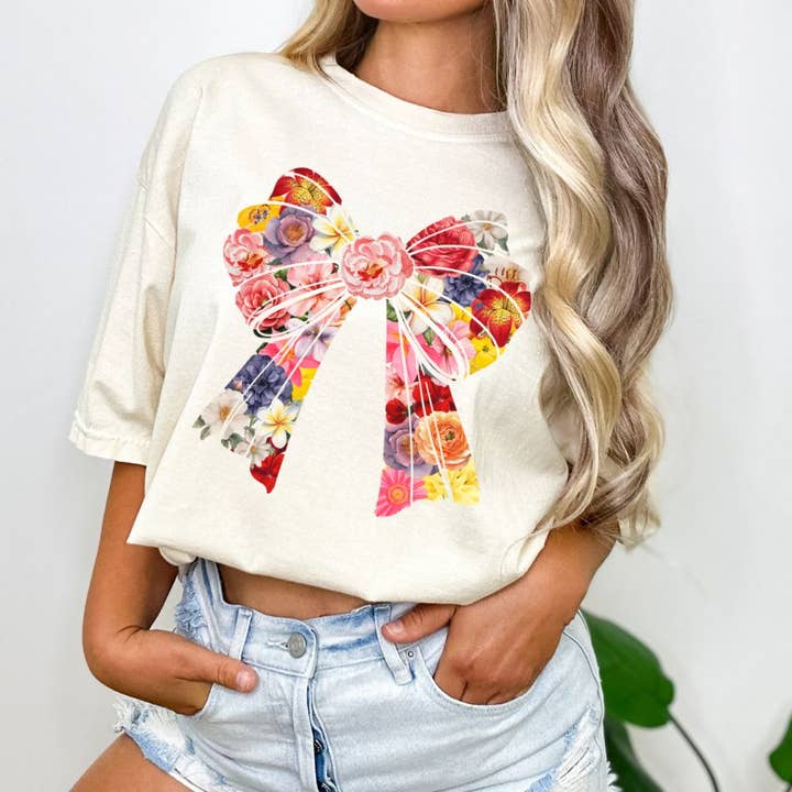 Schleife mit Blumenmuster für den Großhandel von Trendy Tees Wholesale And Boutique