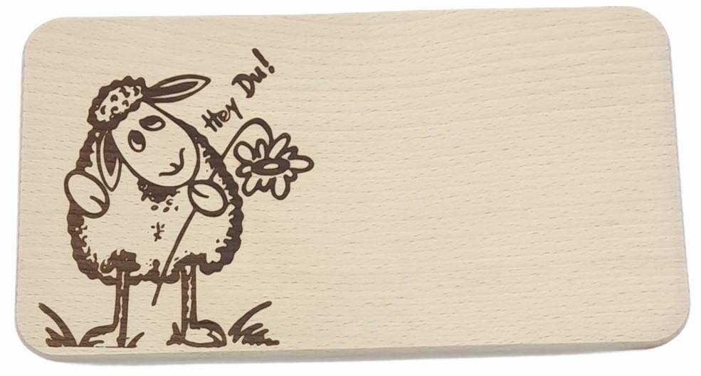 Dolfi - Vente Planche à découper - Planche - mouton "Hey You" 22x12 cm0