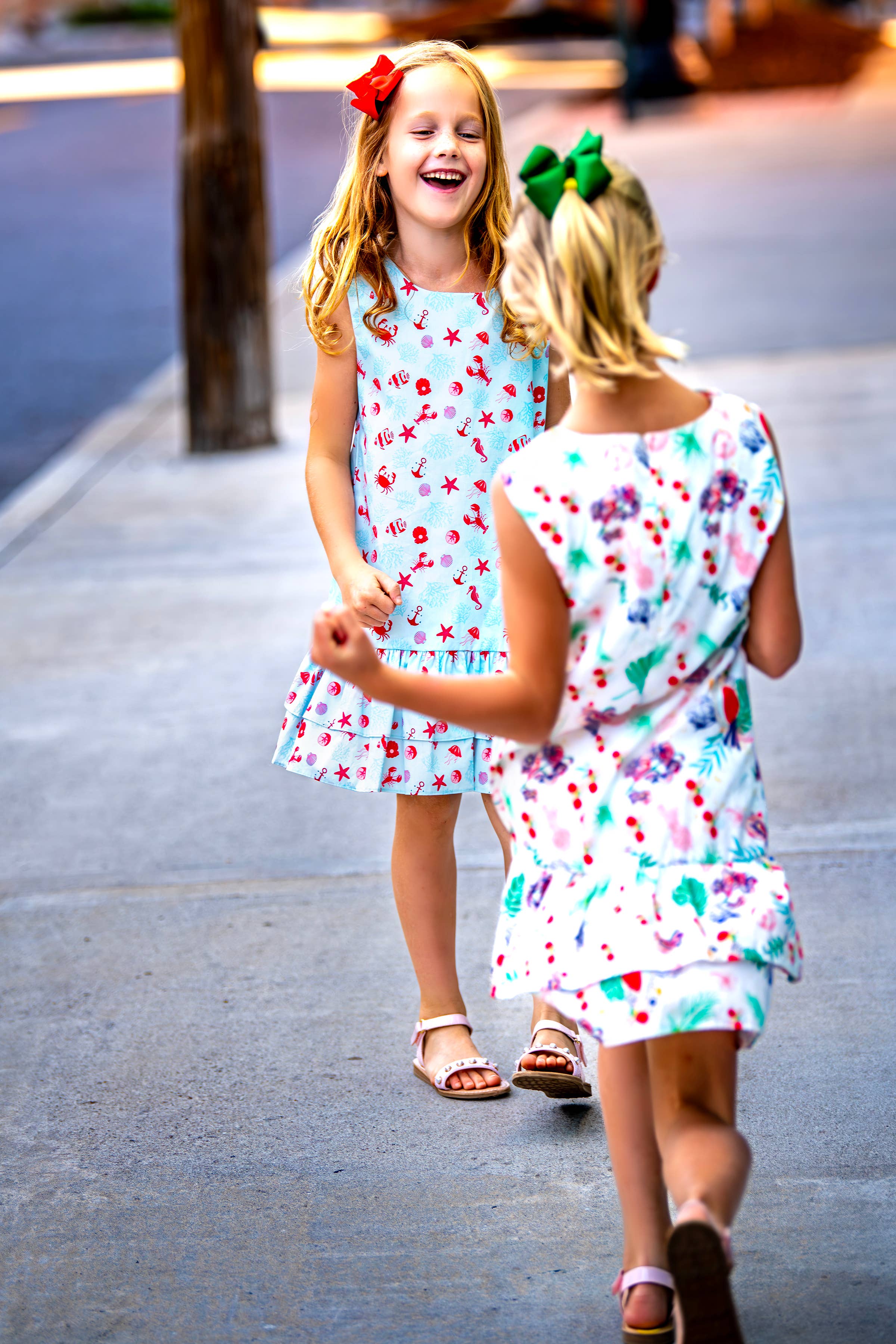 Minna - Wholesale Dress - Kids - Drop waist Dress - Summertime at the Cape Sea Creatures23