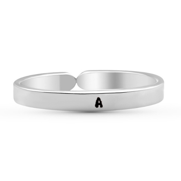 Camilla Limón - Wholesale Band/Stacked Ring - Initial Adjustable, Personalized, Engraved Stacking Ring0