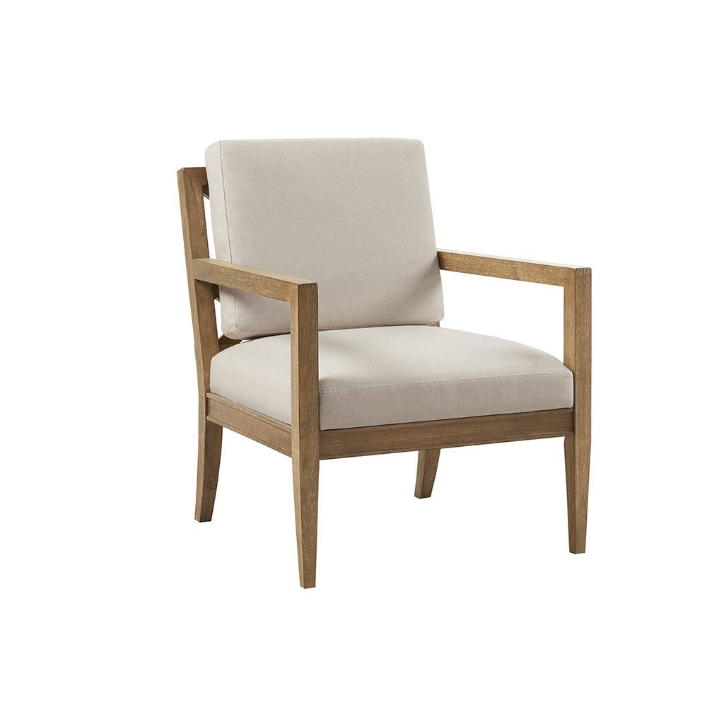 Olliix - Wholesale Chair - Modern Farmhouse Reclaimed Wood Accent Chair, Cream *2