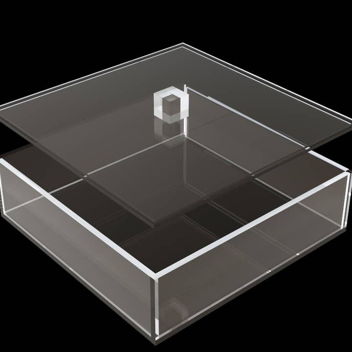 Boker-Tov Shalom - Wholesale Decorative Box - Lucite Matzah Box - for Round Matzos