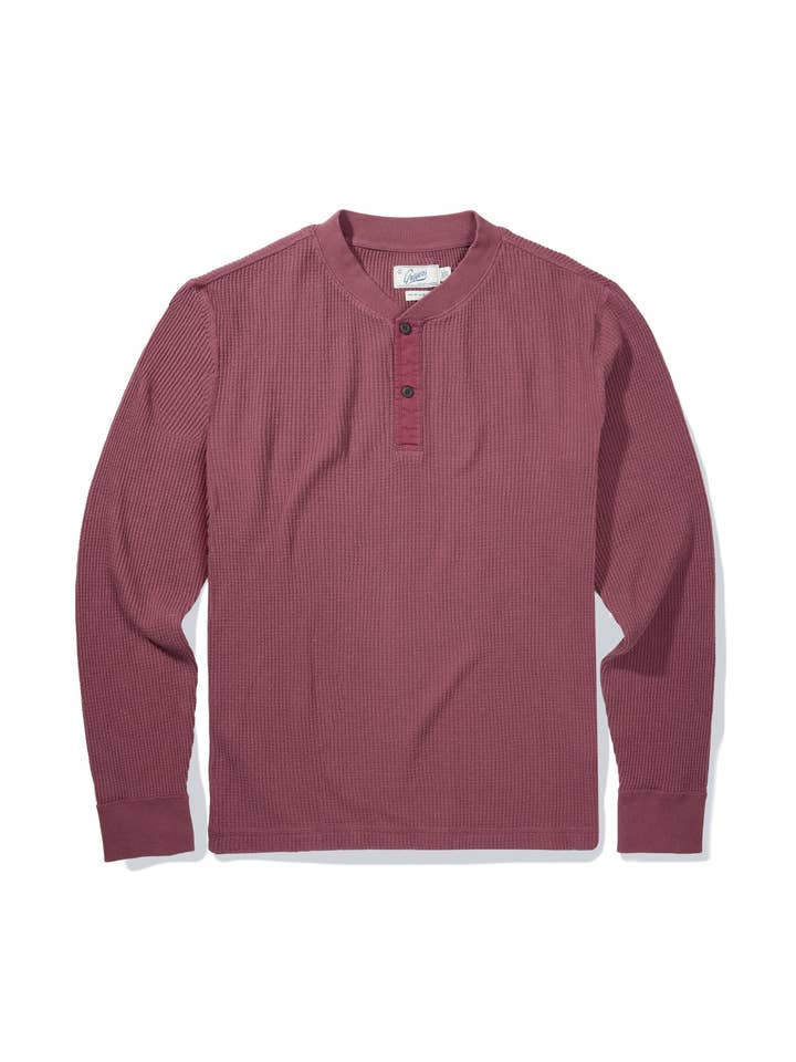 Maglia Henley Brawny Waffle - Apple Butter per la vendita all'ingrosso da parte di Grayers