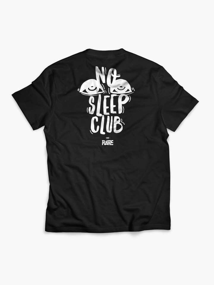 RAVE Clothing - Vente T-shirt sérigraphié – homme - T-shirt No Sleep Club en noir