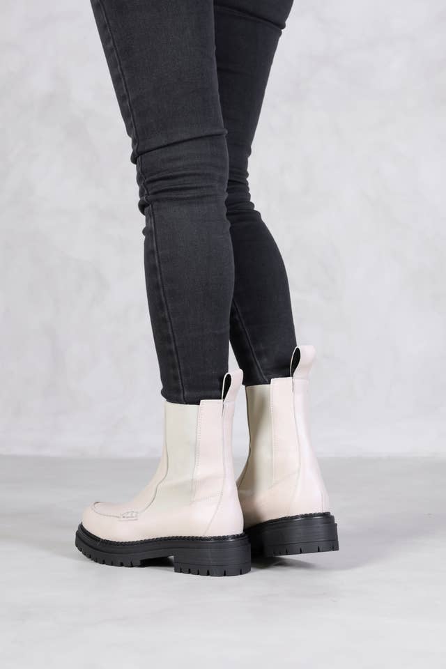 KMB Shoes – wholesale Chelseaboots – Dam – SOPHIA LATTE - Chelsea-ankelstövlar5