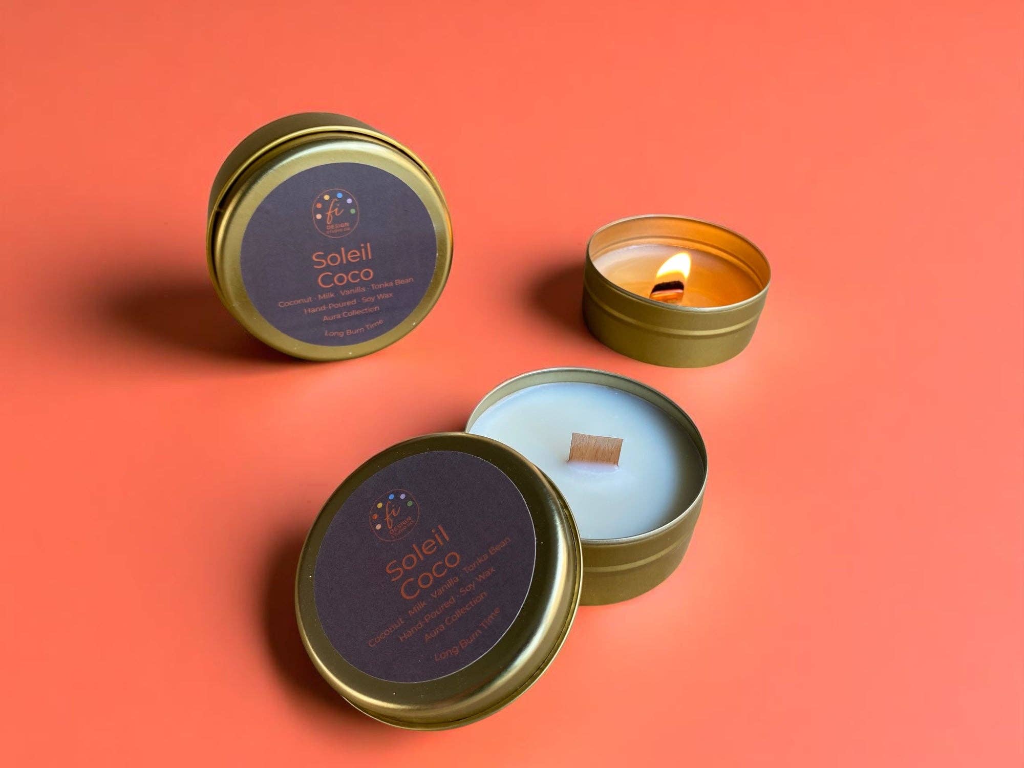 Kupkup HB. - Fi Design Studio Co. - Wholesale Jar/Filled Candle - Aura Collection | Soleil Coco Scented Soy Wax Candle1