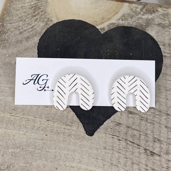 Be Mine Joanna arch stud for wholesale by Arrow Girl Designs #———>
