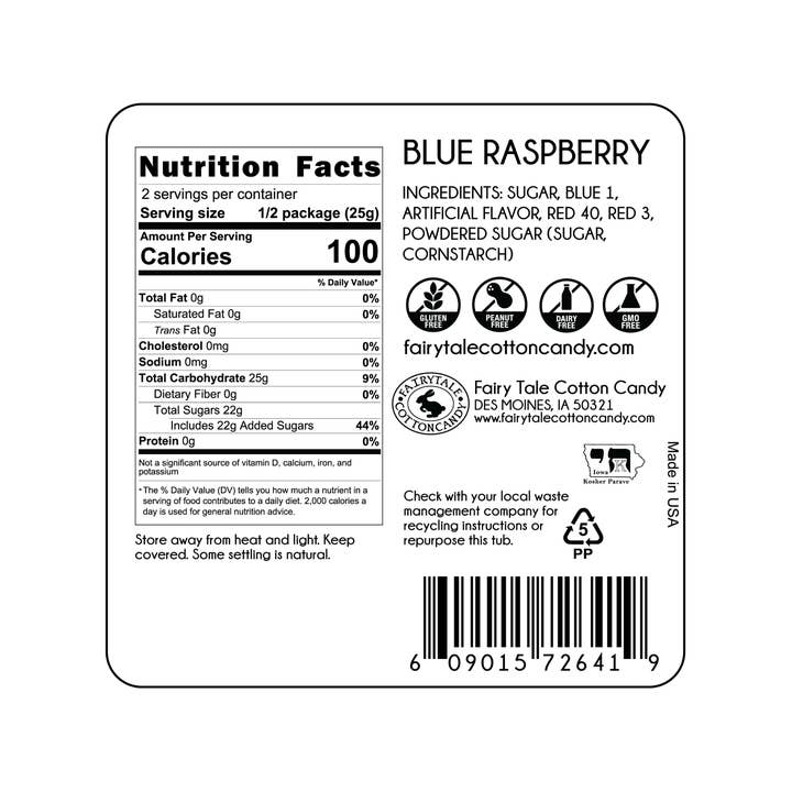 Fairy Tale Cotton Candy - Wholesale Cotton Candy - Blue Raspberry Cotton Candy1