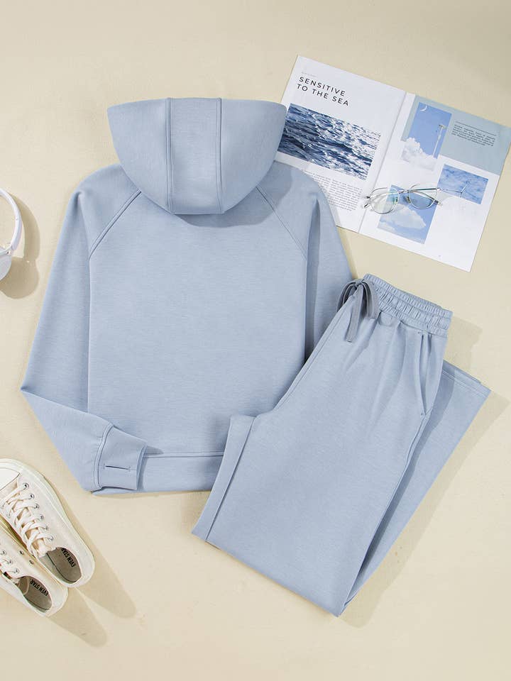 FASHION BLVD - Wholesale Activewear Set - Women's - FB Solid Half Zip Hoodie and Pants Set6