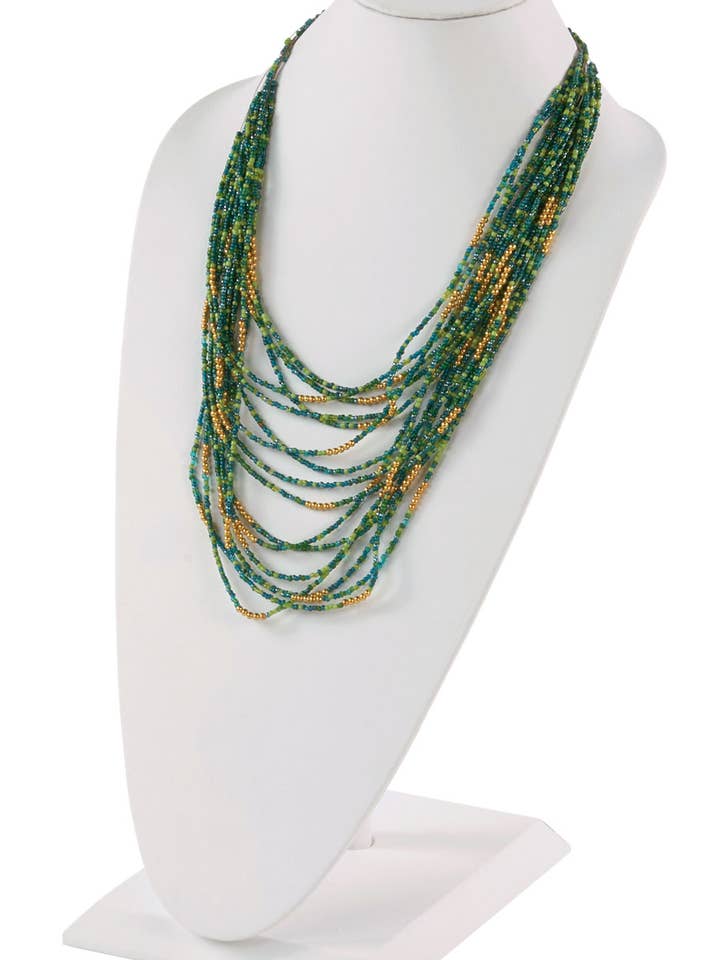 Tall White Faux Leather Necklace Display - 18"H for wholesale by Store Supply Warehouse