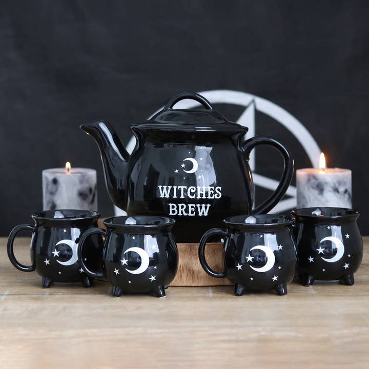 Pacific Trading - Wholesale Tea Set - 14261 Witches Brew Black Teapot Set C/4
