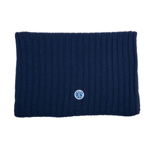 Blue patch scarf for wholesale by Maison Baylé