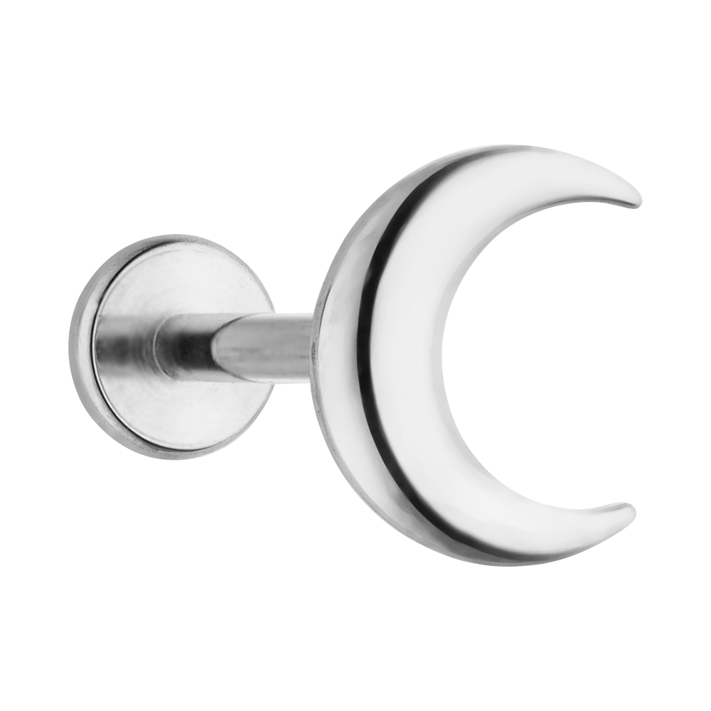 Schmuckgroßhandel - Vente Boucles d'oreille uniques - Piercing Lune en titane0