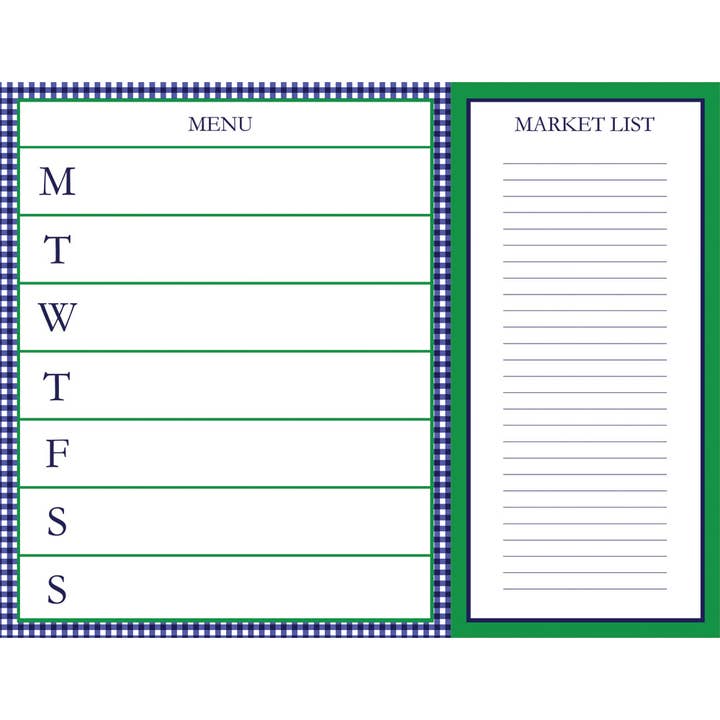 In Stock 11"x8.5" Notepad | Meal Planner w/ Tear Off List for wholesale by WH Hostess Social Stationery