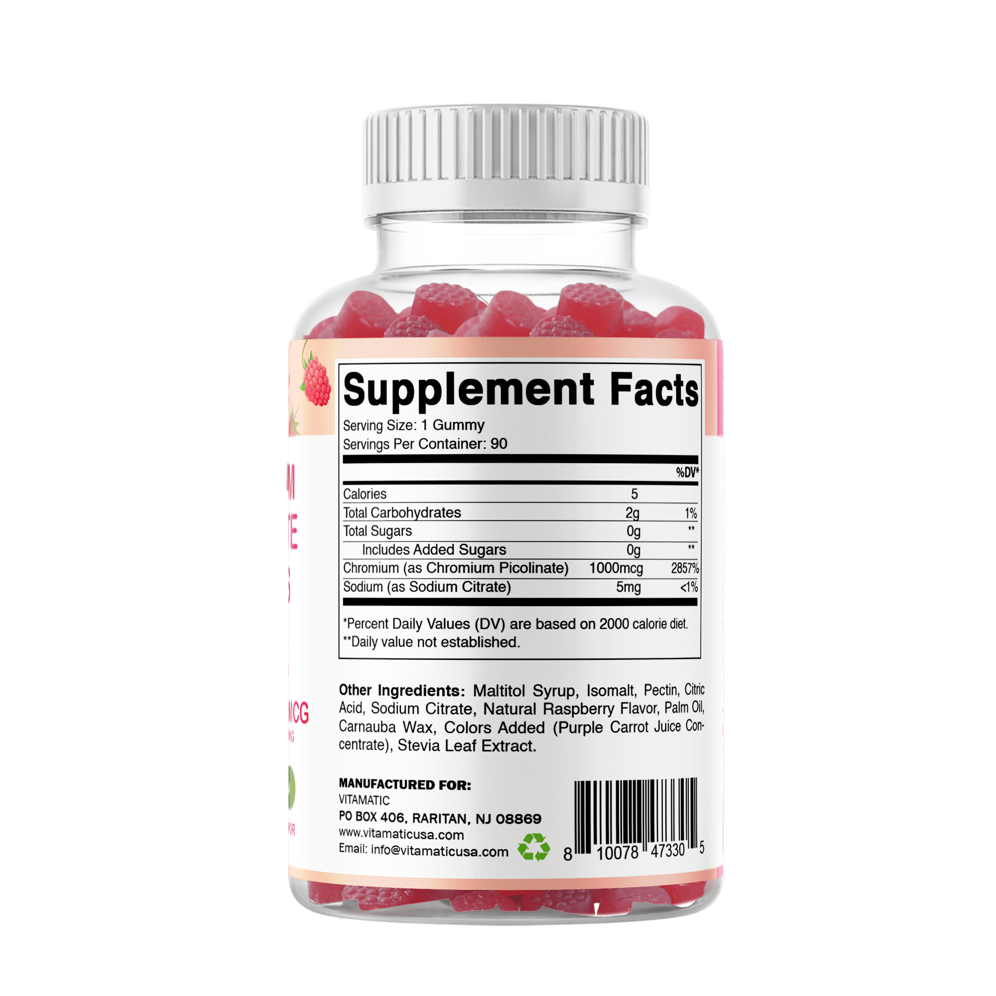 Vitamatic – wholesale Oral supplement/vitamin – Vitamatic | Chromium Picolinate 1000mcg | 90 Gummies8