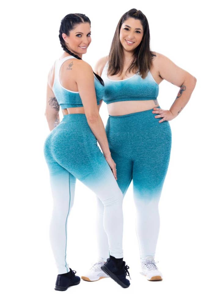 Palm Ombre Leggings for wholesale by The Fit Traveler Collection