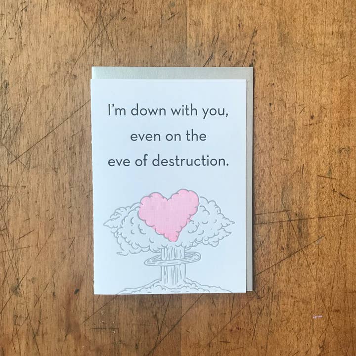 Letterpress PDX - Wholesale Everyday Greeting Card - Eve of Destruction Greeting Card - Box of 62