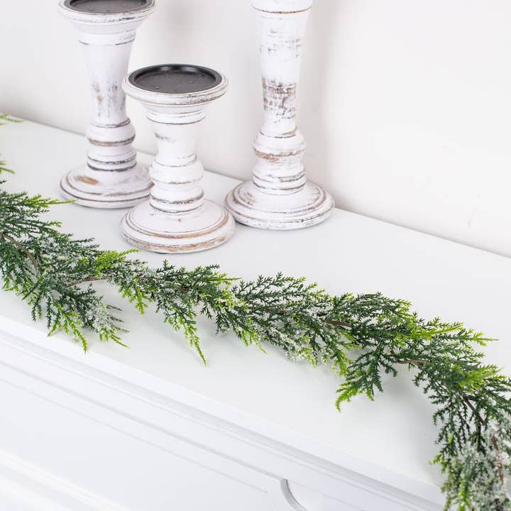 Factory Direct Craft - Wholesale Bunting/Garland - 72" Artificial Icy Cedar Juniper Garland
