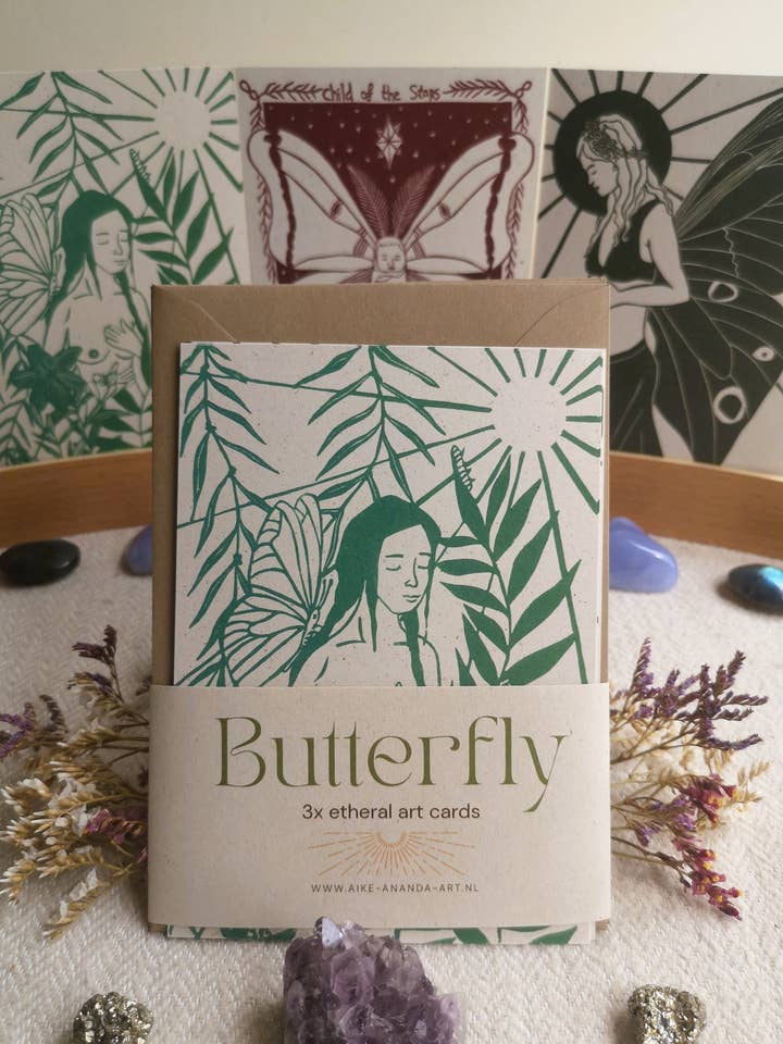 Vlinderkaartenset voor wholesale door Aike Ananda Art