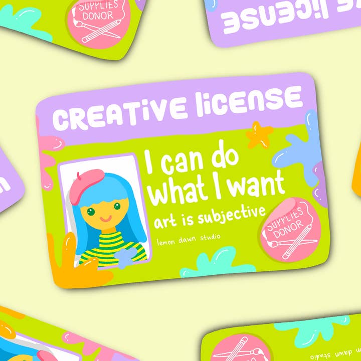 Adesivo in Vinile Licenza Creativa per la vendita all'ingrosso da parte di Lemon Dawn Studio