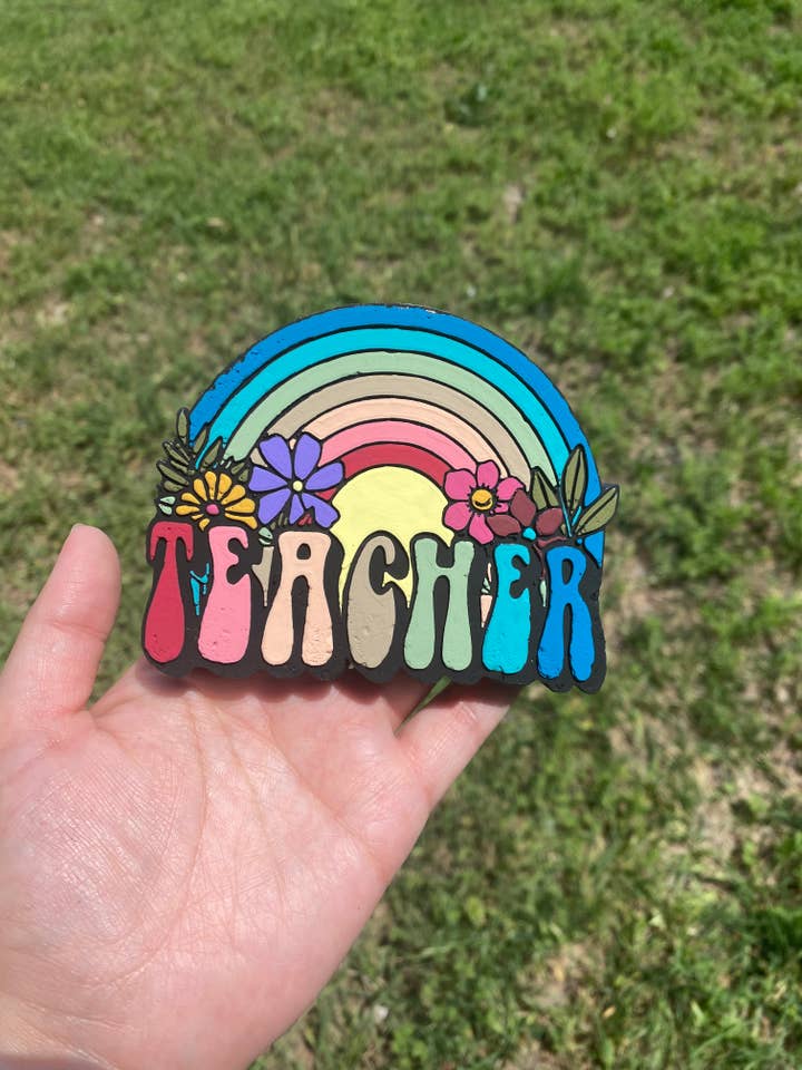 Teacher Rainbow Car Freshie for wholesale by South Texas Siren