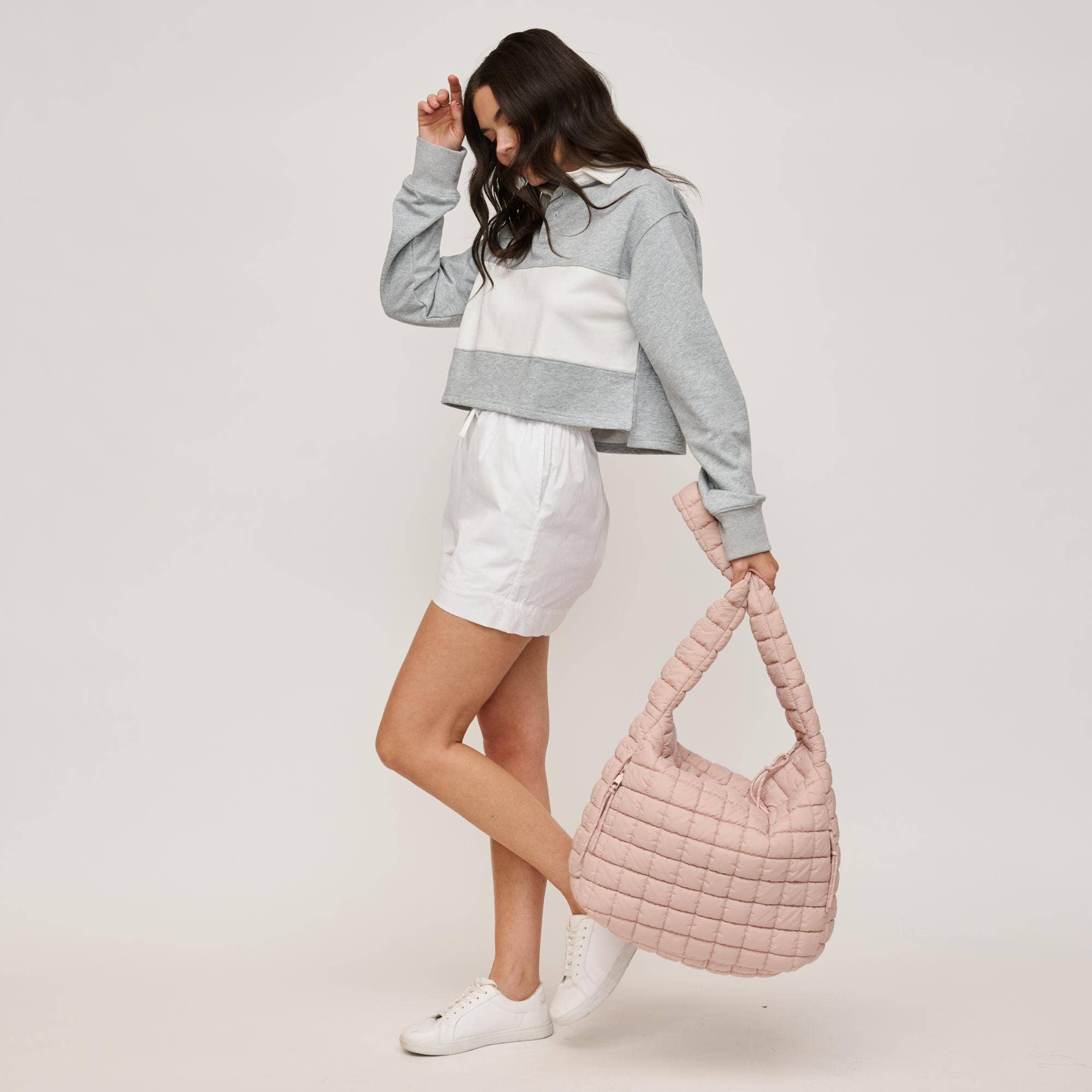Urban Expressions - Vente Sac porté épaule – femme - Sac hobo matelassé en nylon Leda34