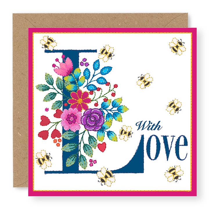 Bouquet With Love for wholesale by Jane Buurman Handmade (Greetings Cards)