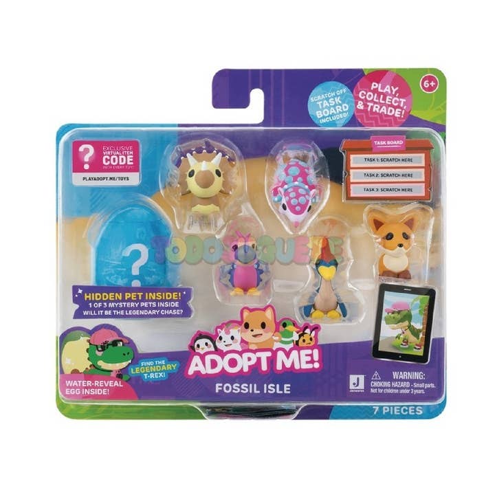 Jactal - Wholesale Figurine Toy - Kids - Adopt Me! Pack of 6 figures (Fossil Isle)