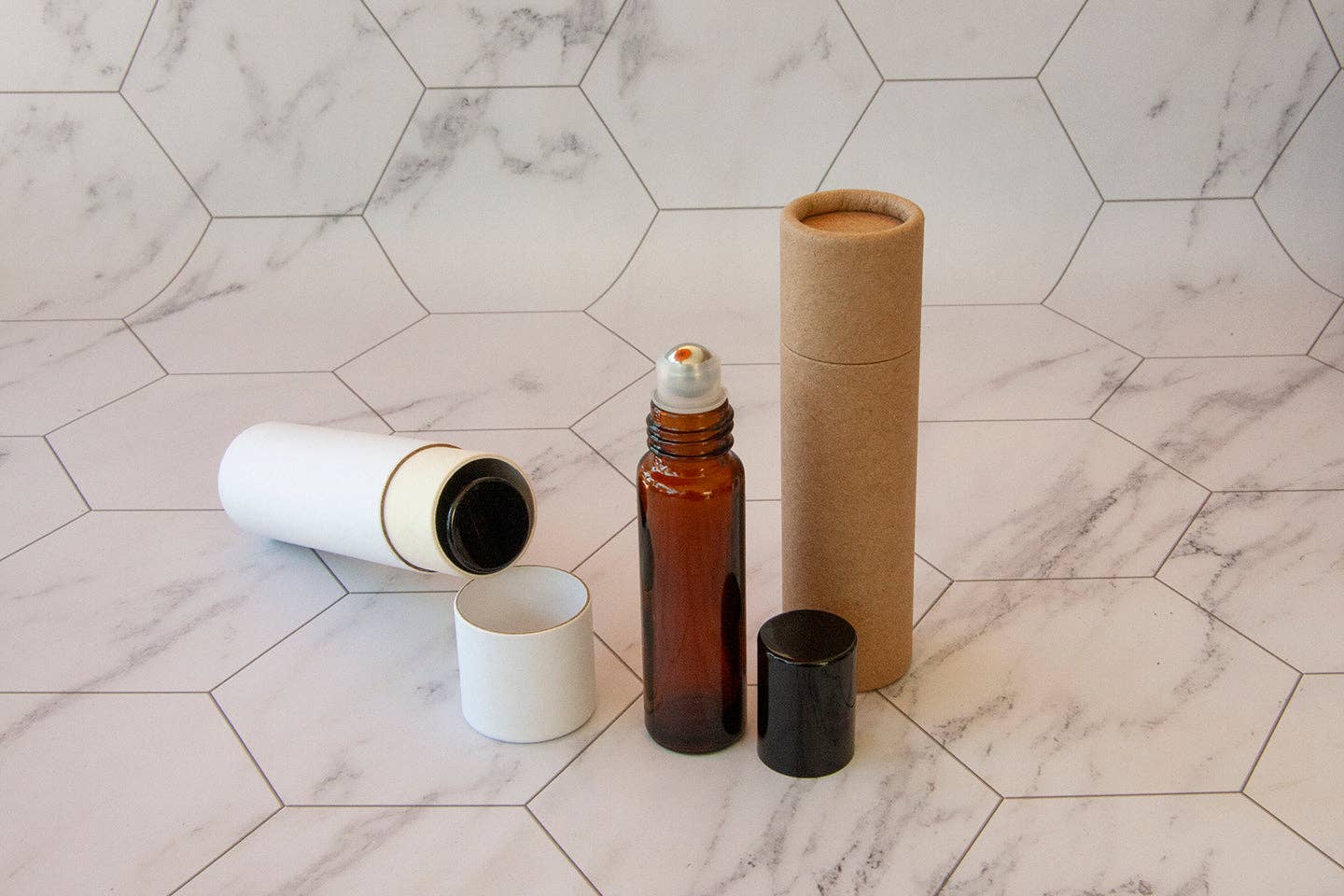 GreenWay Containers - Wholesale Essential Oil Holder - 10 ml Glass Roller Bottles with Paper Tube Packaging6
