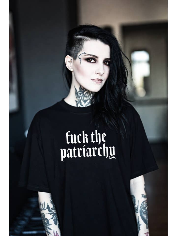 Wickedly Divine Shop - Wholesale Shirt - Women's - F The Patriarchy, Gothic Alt Feminist Revolution Shirt4