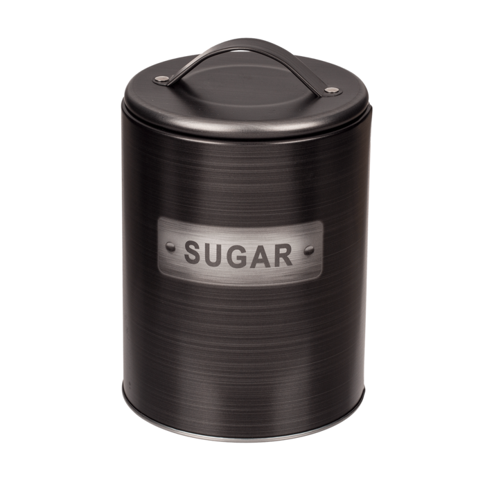 Out of the blue KG - Wholesale Food Storage Container - Black, round metal tin,3