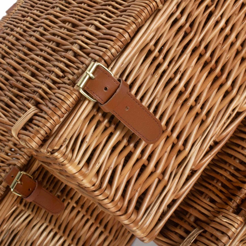 Red Hamper - Wholesale Picnic Basket - Light Steamed Windsor Wicker Picnic Basket7