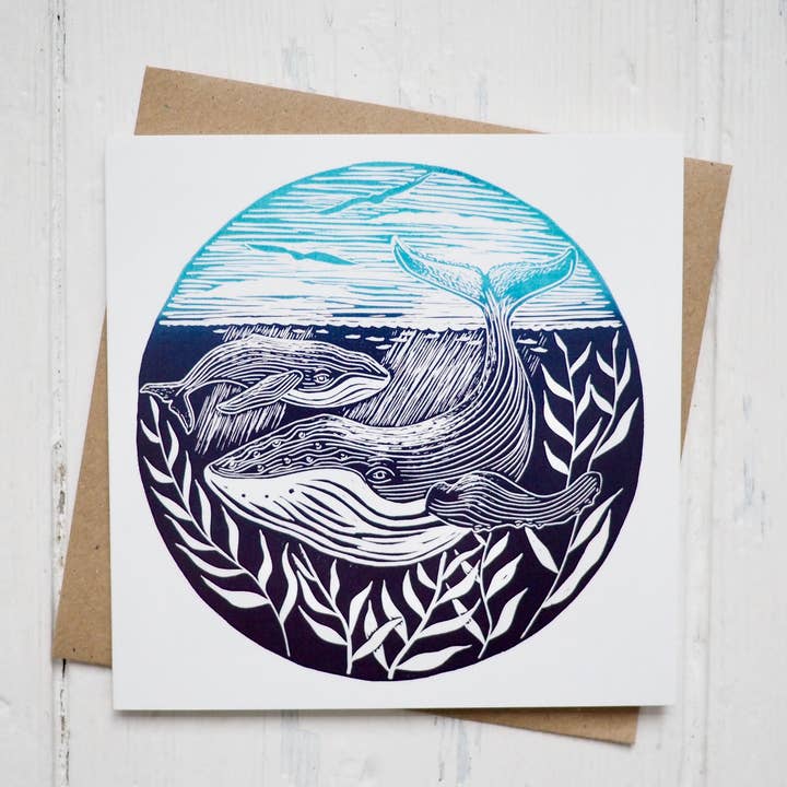 The Black Pug Press – wholesale Everyday greeting card – Humpback Whale Greetings Card0