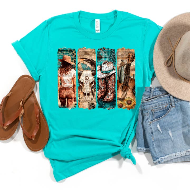 Western Brushstroke #2389 DTF-Transfer für den Großhandel von Flawless Transfers