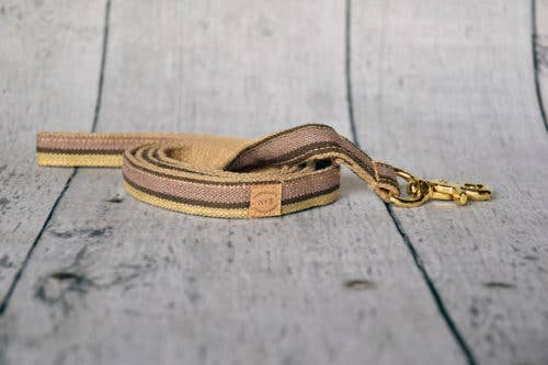 Finnegan’s Standard Goods - Wholesale Pet Collar - Dog - 3/4" MOCHA PASTEL STRIPE LEAD0