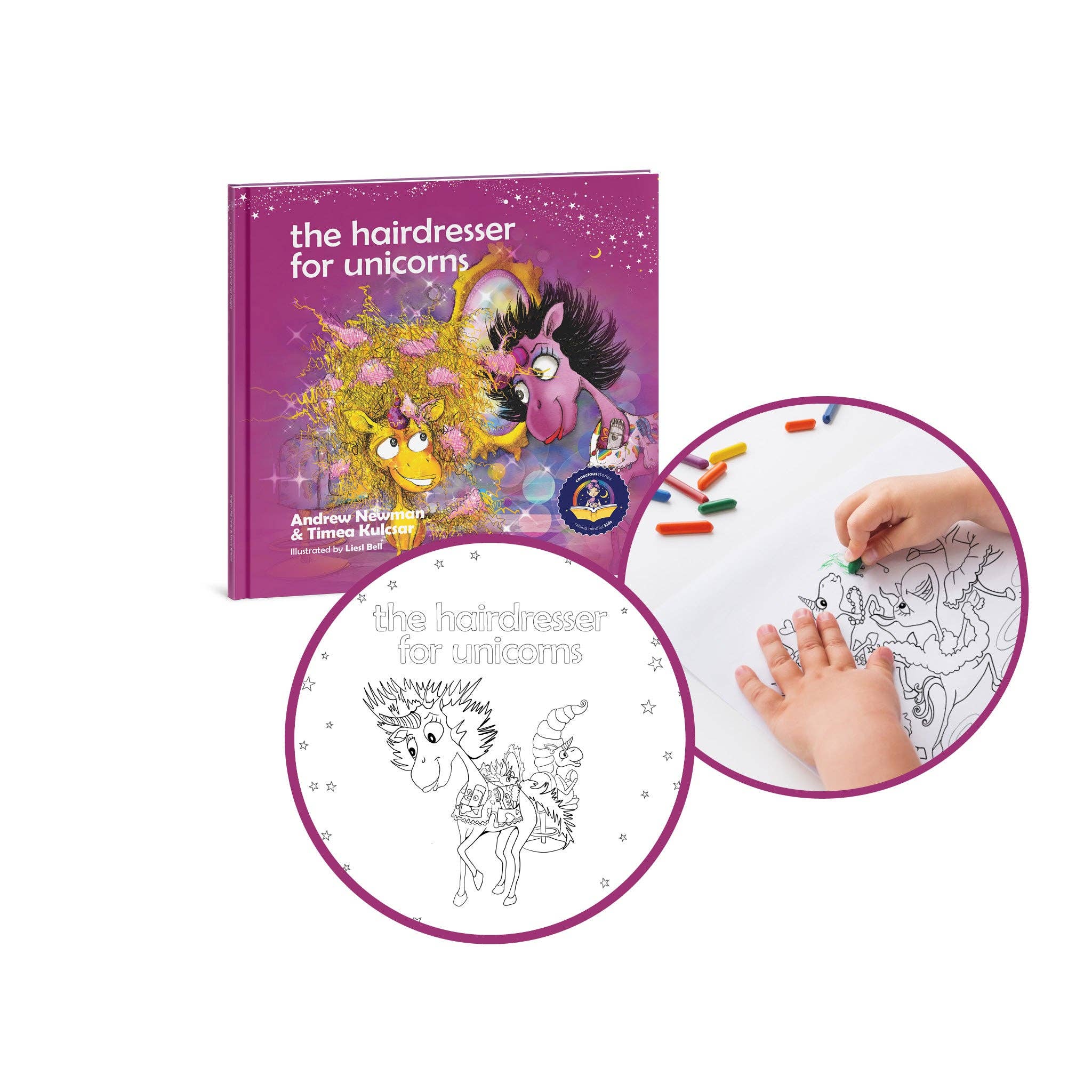 Conscious Stories - Vente Livre pour enfants de maternelle (de 3 à 5 ans) - Le coiffeur pour licornes. Rappelez aux enfants que leur beauté vient de l'intérieur.8