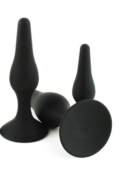 Kinky Pleasure - Vente Sex toys - Power Escorts - BR12 - Plug Anal en Silicone - Ensemble de 3 - Ventouse Puissante8