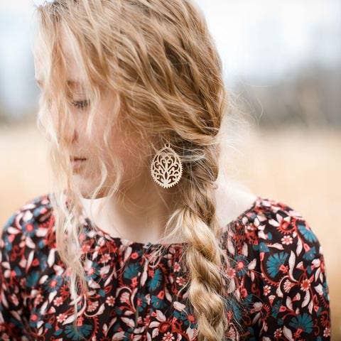 Steel & Clover - Wholesale Dangle Earrings - Mackenzie Wooden Earring3