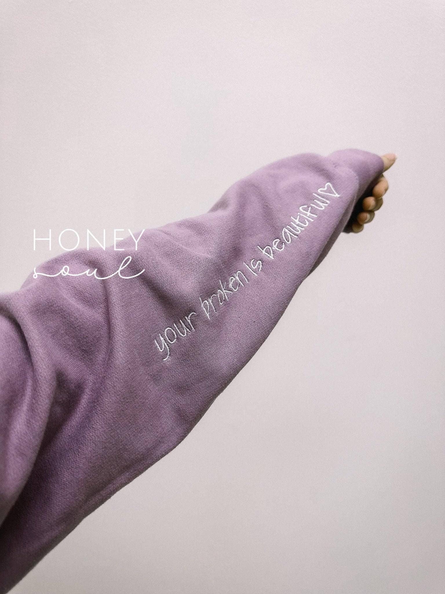 Paragon Embroidered Your Broken Is Beautiful Sweatshirt for wholesale on Faire4