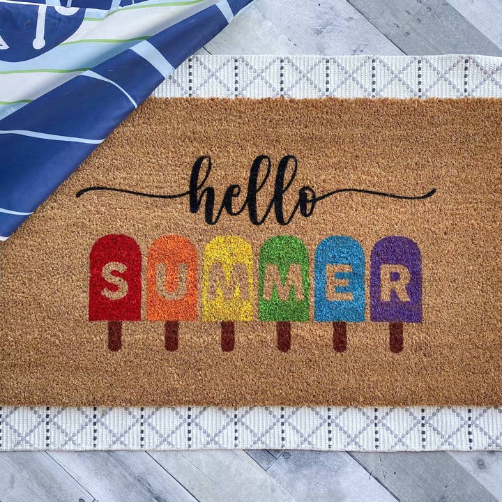 Summer Popsicle Doormat for wholesale by PaintedStorkDesigns