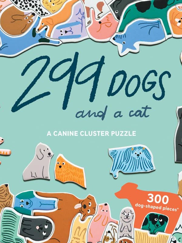 299 Dogs (and a Cat) 300 Piece Cluster Puzzle for wholesale by Chronicle Books