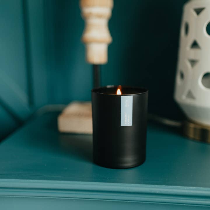 Calyan Wax Co. - Wholesale Jar/Filled Candle - Seaside + Citrus - Matte Black Tumbler Soy Candle2