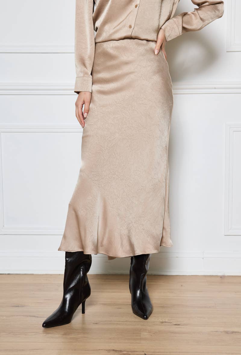 LULUMARY - Vente Jupe – femme - Jupe satinée SK85615