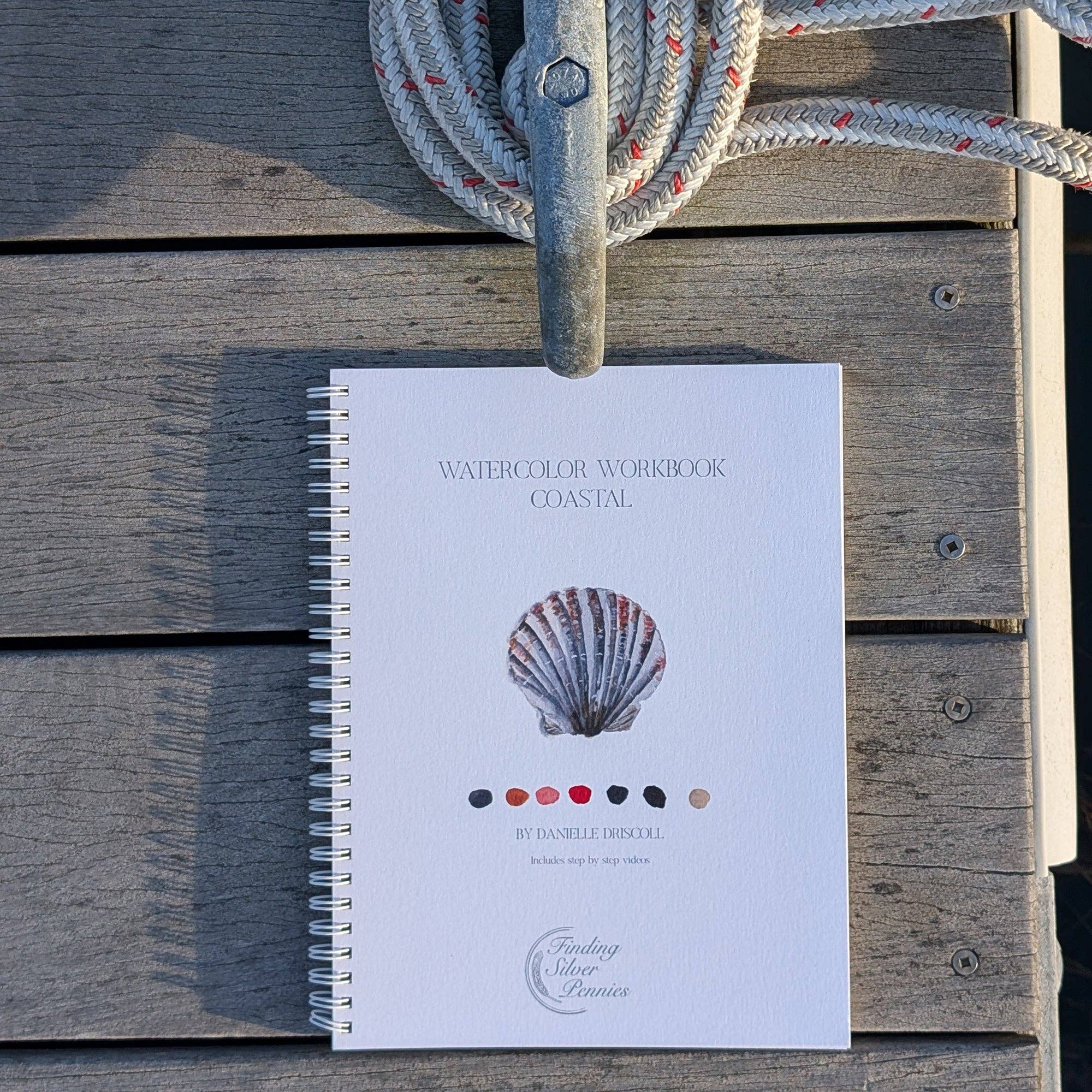 Finding Silver Pennies - Wholesale Crafts, Hobbies & DIY Book - Coastal Watercolor Workbook | Outlines + Video Tutorials14