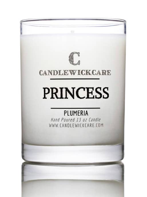 CandleWickCare Princess Scented Candles in Glass Jar (13oz) for wholesale by CANDLEWICKCARE