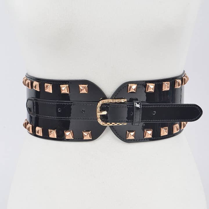 Ceinture extensible large clouée pour la vente par 3AM BY H&D ACCESSORIES