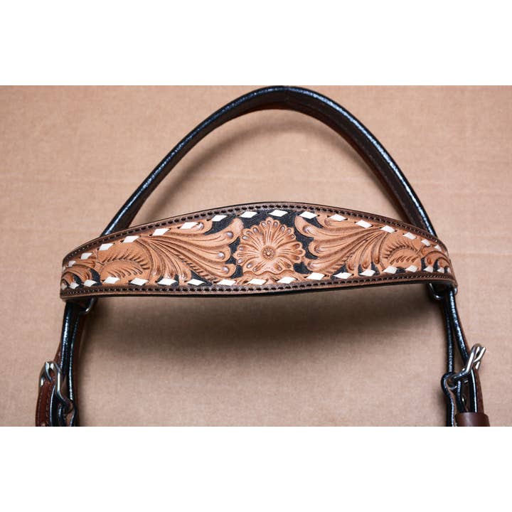 HILASON - Wholesale Horseback Riding Gear - COMFYTACK By Hilason W. H. Leather Breast Collar Headstall Set Side2