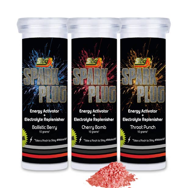 SparkPlug- Gâterie à la caféine et aux électrolytes- Boîte de 12 pour la vente par SlayRx