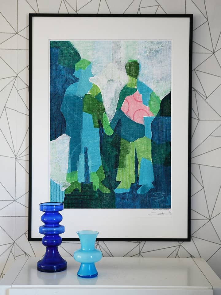 Poster artistico autografato, Insieme n. 6, A2 per la vendita all'ingrosso da parte di Sofie Sjöström Design